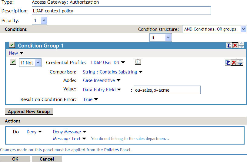 LDAP Context Policy
