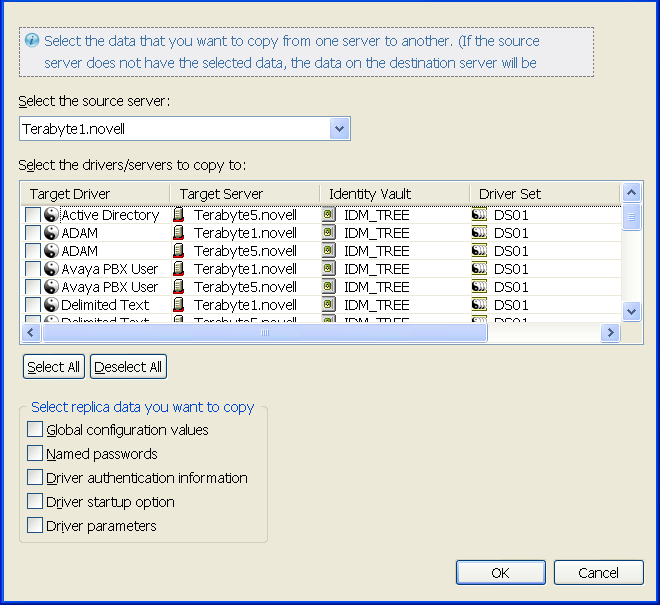 Migrating server data for a driver.