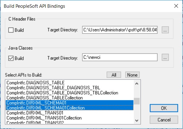 Build PeopleSoft API Bindings