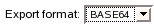 Export format of BASE64