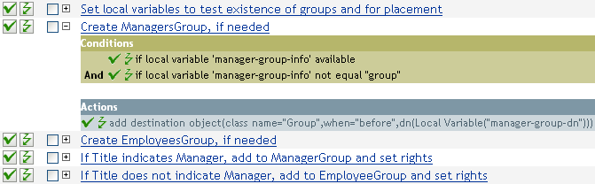 Policy to create a manager group if needed