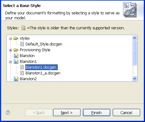Selecting a Base Style