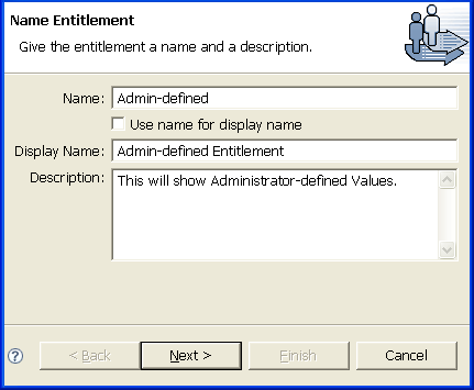 Creating an admin-defined entitlement