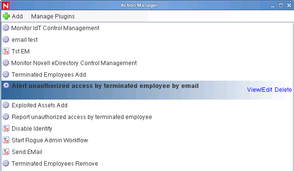 Editing the e-mail action