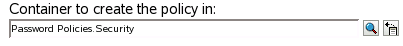Container for the password policy