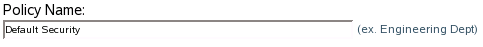 Policy name