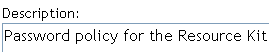 Policy description