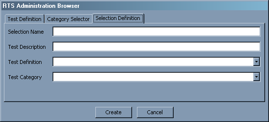 Creating a selection definition in the results system