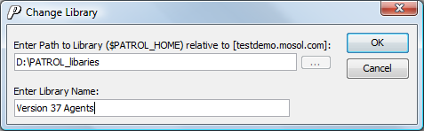 Change Library dialog box