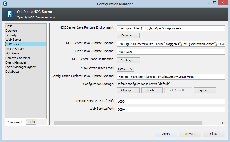 Configuration Manager Dialog