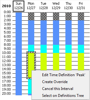 Time Interval Menu