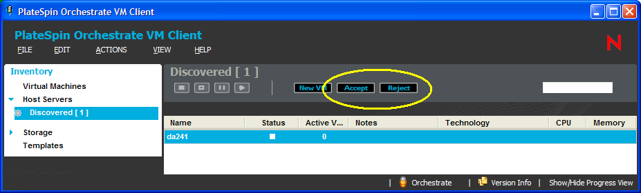 Registered VM Hosts